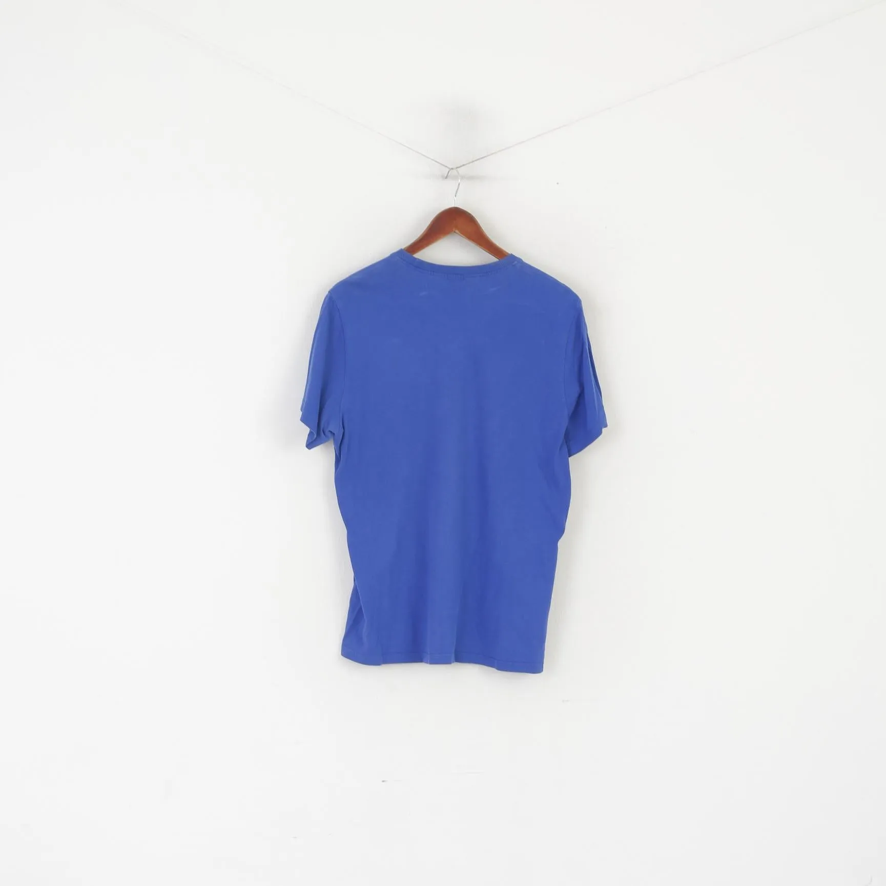 Paul Smith Men L (M) Shirt Blue Cotton Graphic Logo Vintage Crew Neck Top