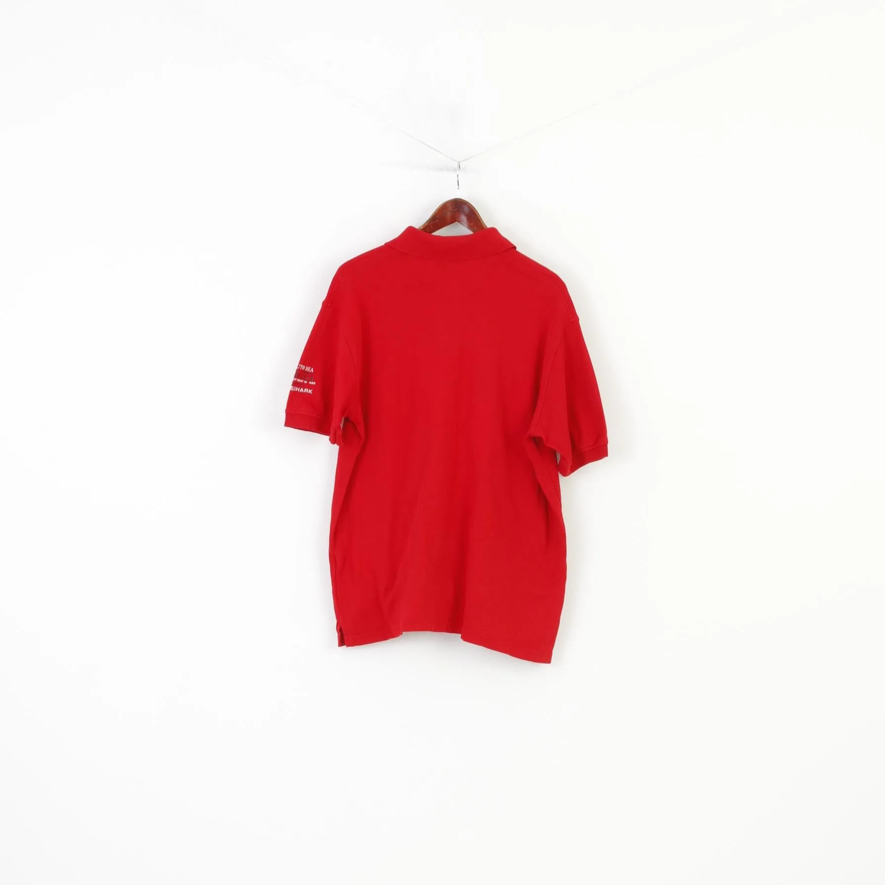 Paul&Shark Men XXL Polo Shirt Red Collar Yachting Club Cotton Vintage Top