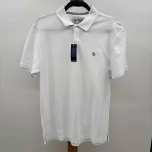 Penguin Men's Size M White Solid New with Tags Short Sleeve Shirt