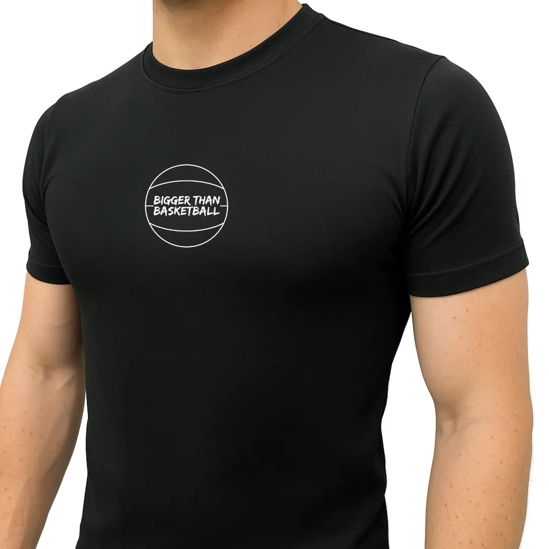 Performance Compression T-Shirt - Black Bigger Than Basketball,