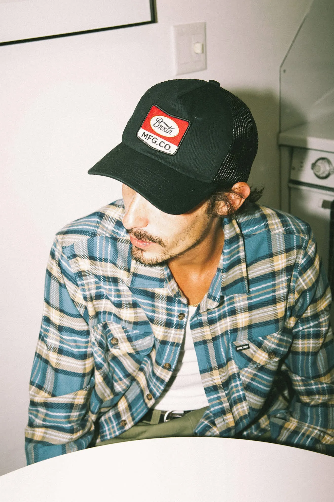 Phillips Netplus Trucker Hat - Black/Black Brixton