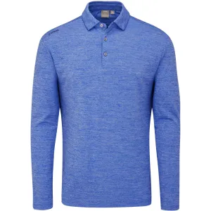 Ping Emmett Long Sleeve Polo Shirt - Classic Blue Marl