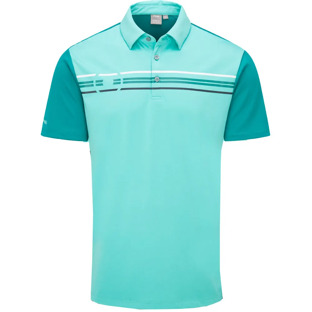 Ping Morten SensorCool Polo Shirt - Aquarius/Everglade