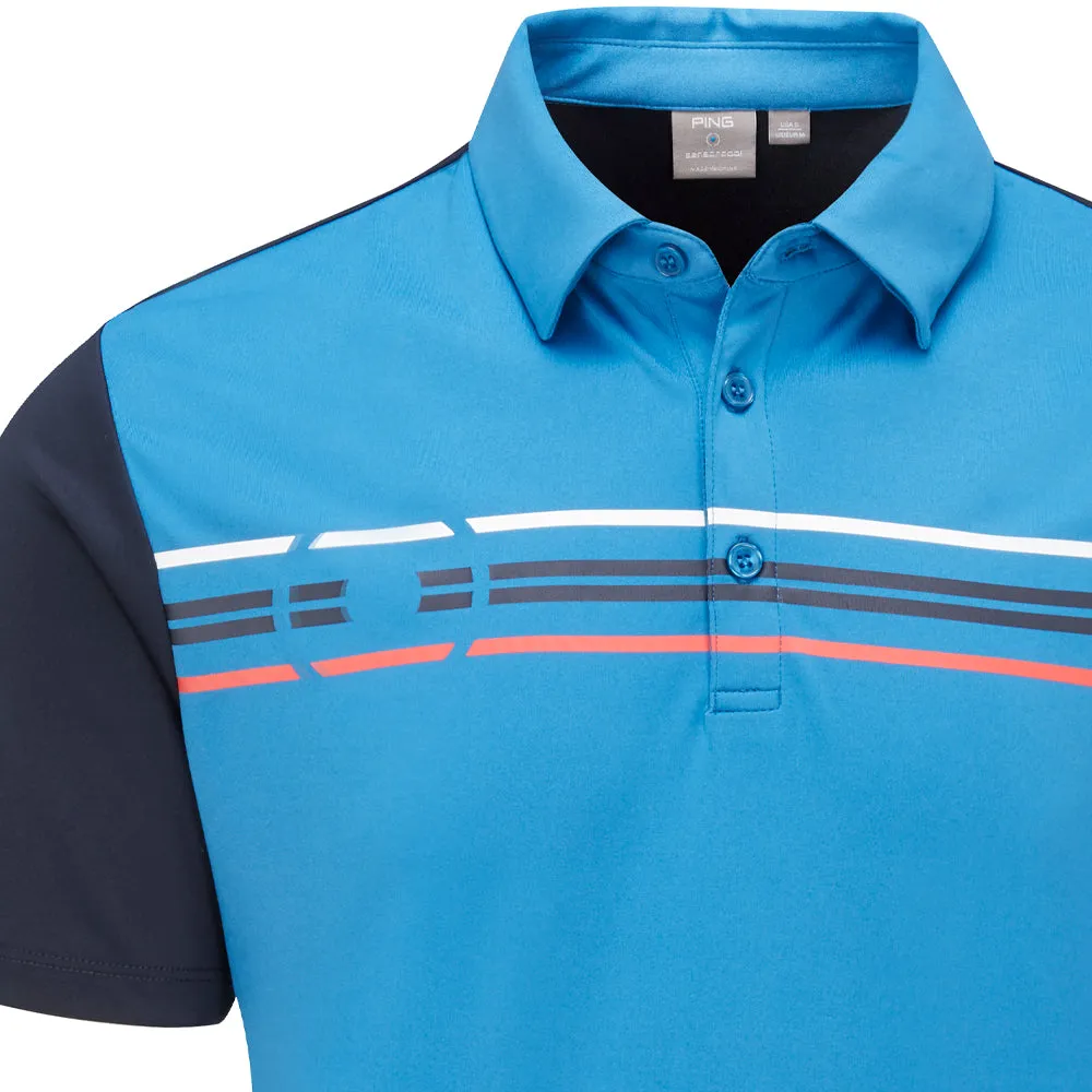 Ping Morten SensorCool Polo Shirt - Danube/Navy