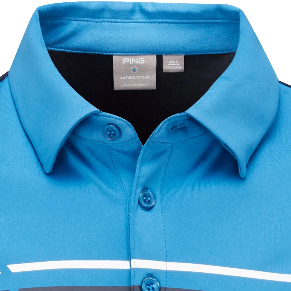 Ping Morten SensorCool Polo Shirt - Danube/Navy