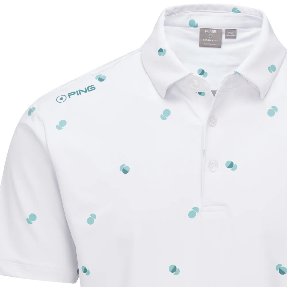 Ping Two Tone SensorCool Polo Shirt - White/Aquarius