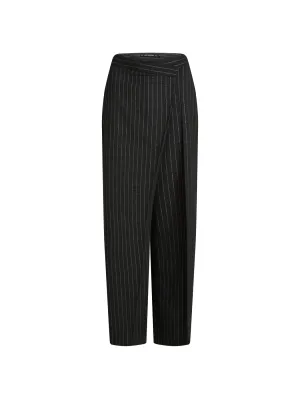 PINSTRIPE WRAP PANTS