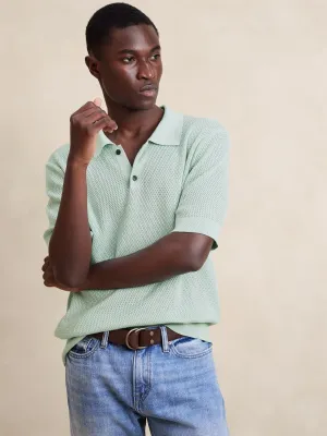Point Sur Cotton Sweater Polo Banana Republic