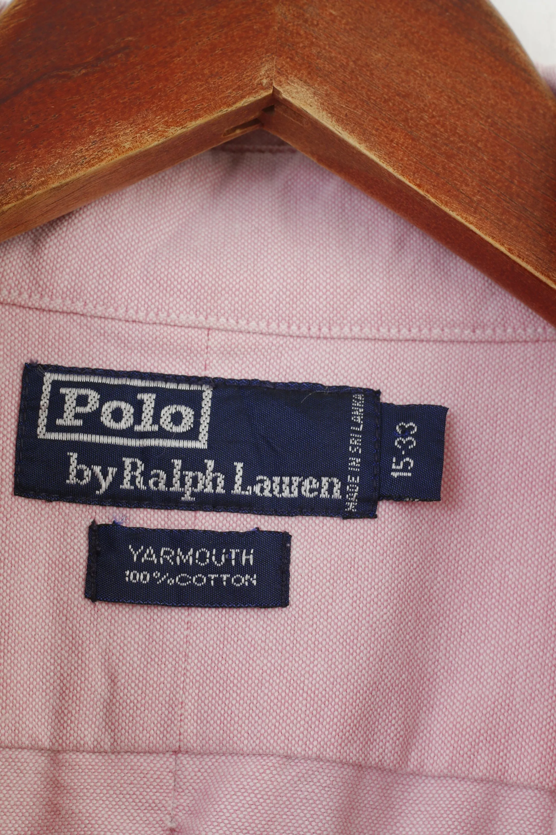 Polo By Ralph Lauren Men 15 33 XL Casual Shirt Pink Long Sleeve  Cotton Vintage Classic Top