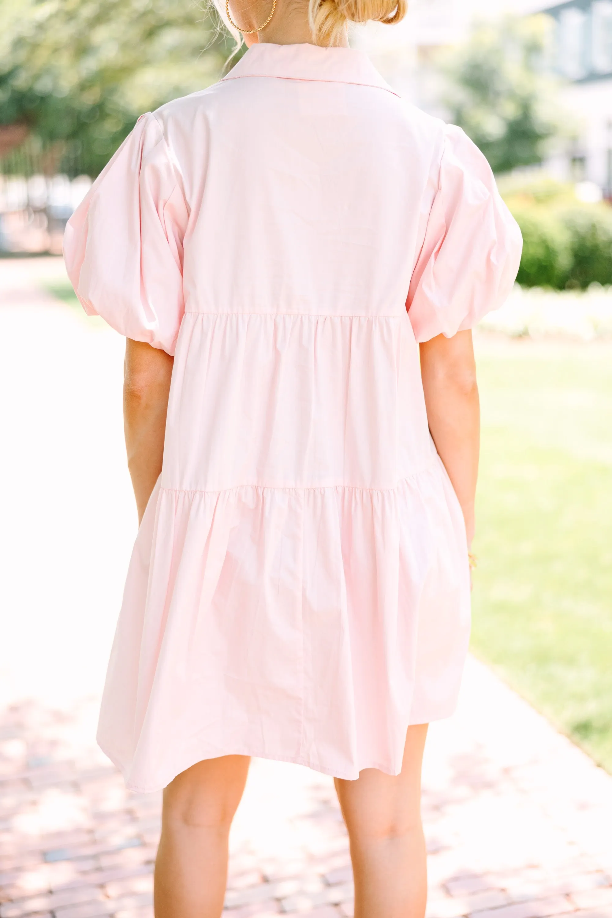 Pop The Bottles Blush Pink Babydoll Dress