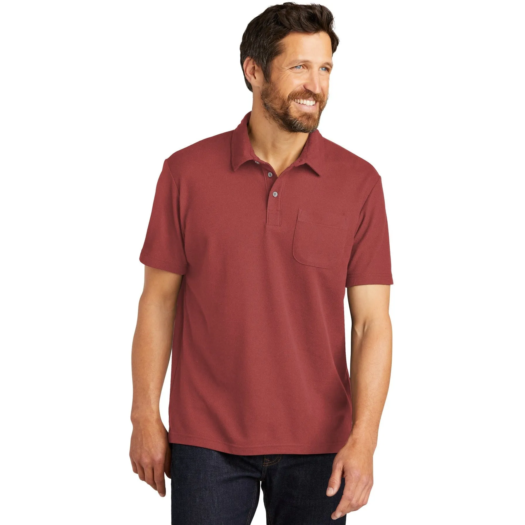 Port Authority C-Free Cotton Blend Pique Pocket Polo