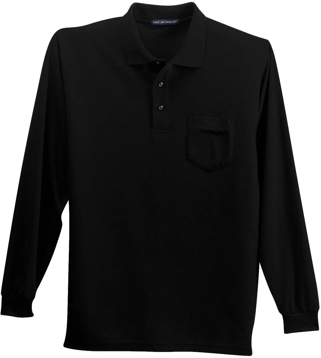 Port AuthorityLong Sleeve Silk Touch Polo with Pocket