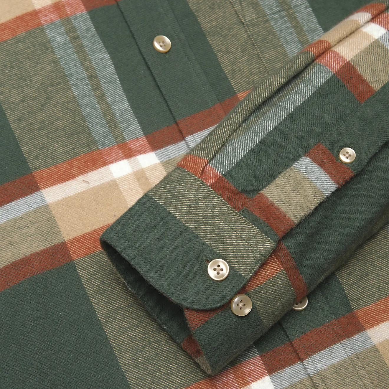 Portuguese Flannel Farm Shirt Green / Orange