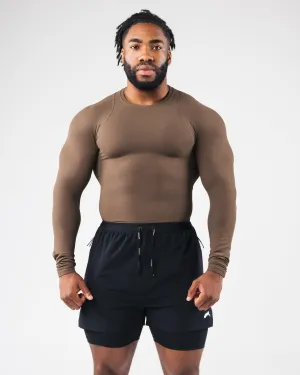 Power Long Sleeve - Carob Alphalete Athletics