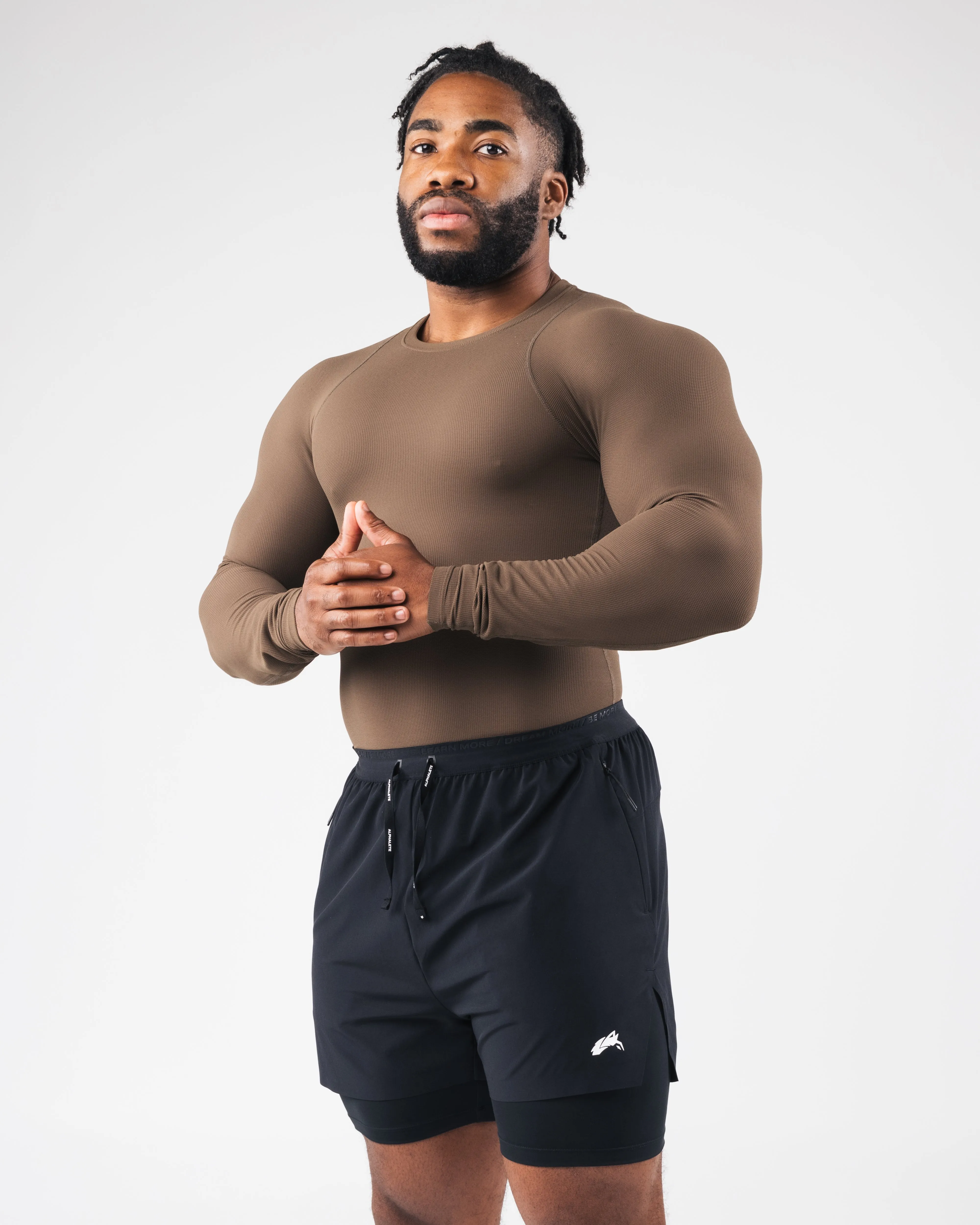 Power Long Sleeve - Carob Alphalete Athletics