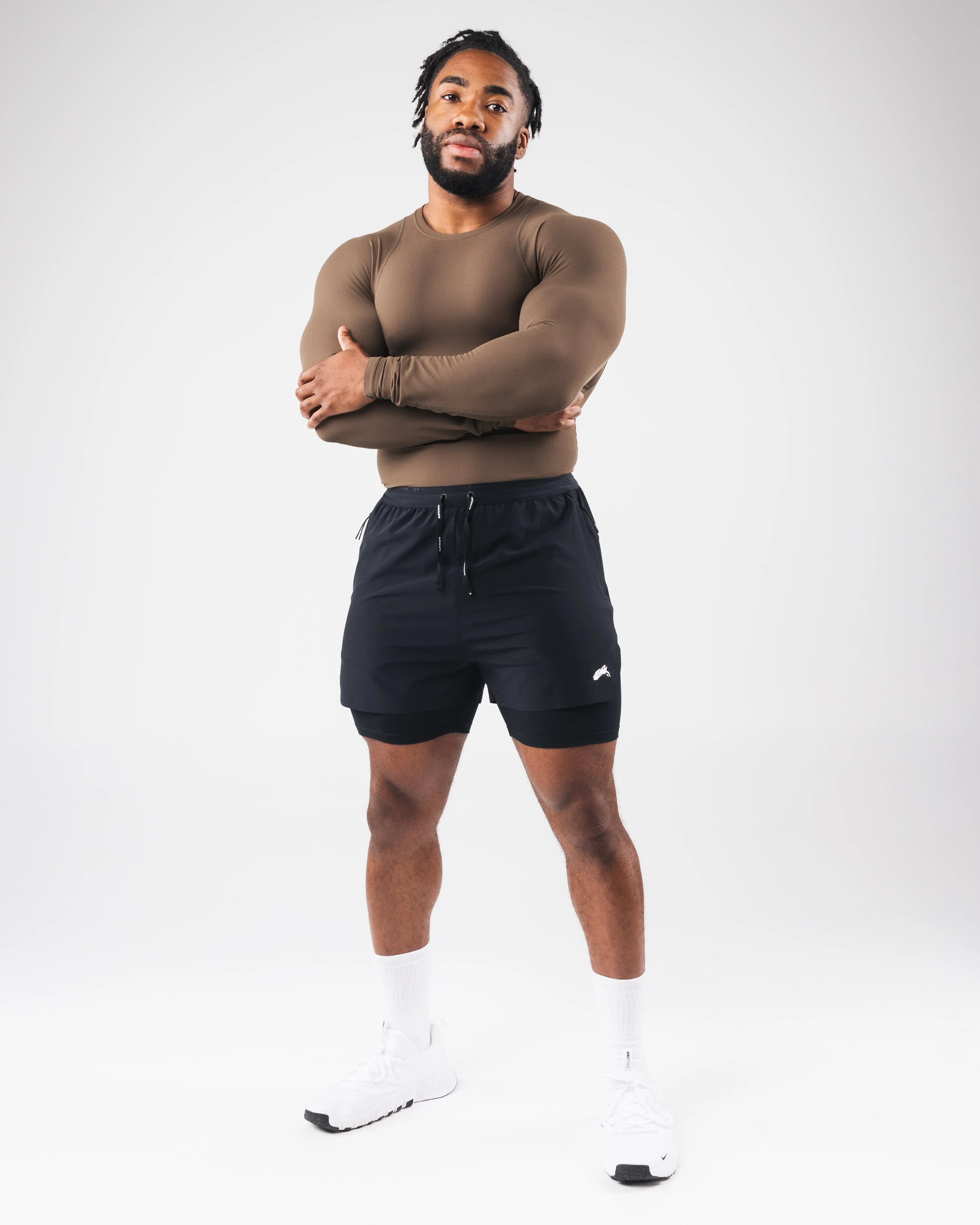 Power Long Sleeve - Carob Alphalete Athletics