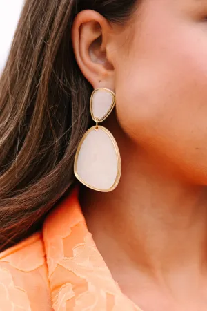 Precious Pearls White Earrings