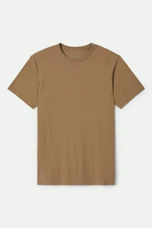 Premium Cotton S/S Tailored T-Shirt - Khaki Brixton