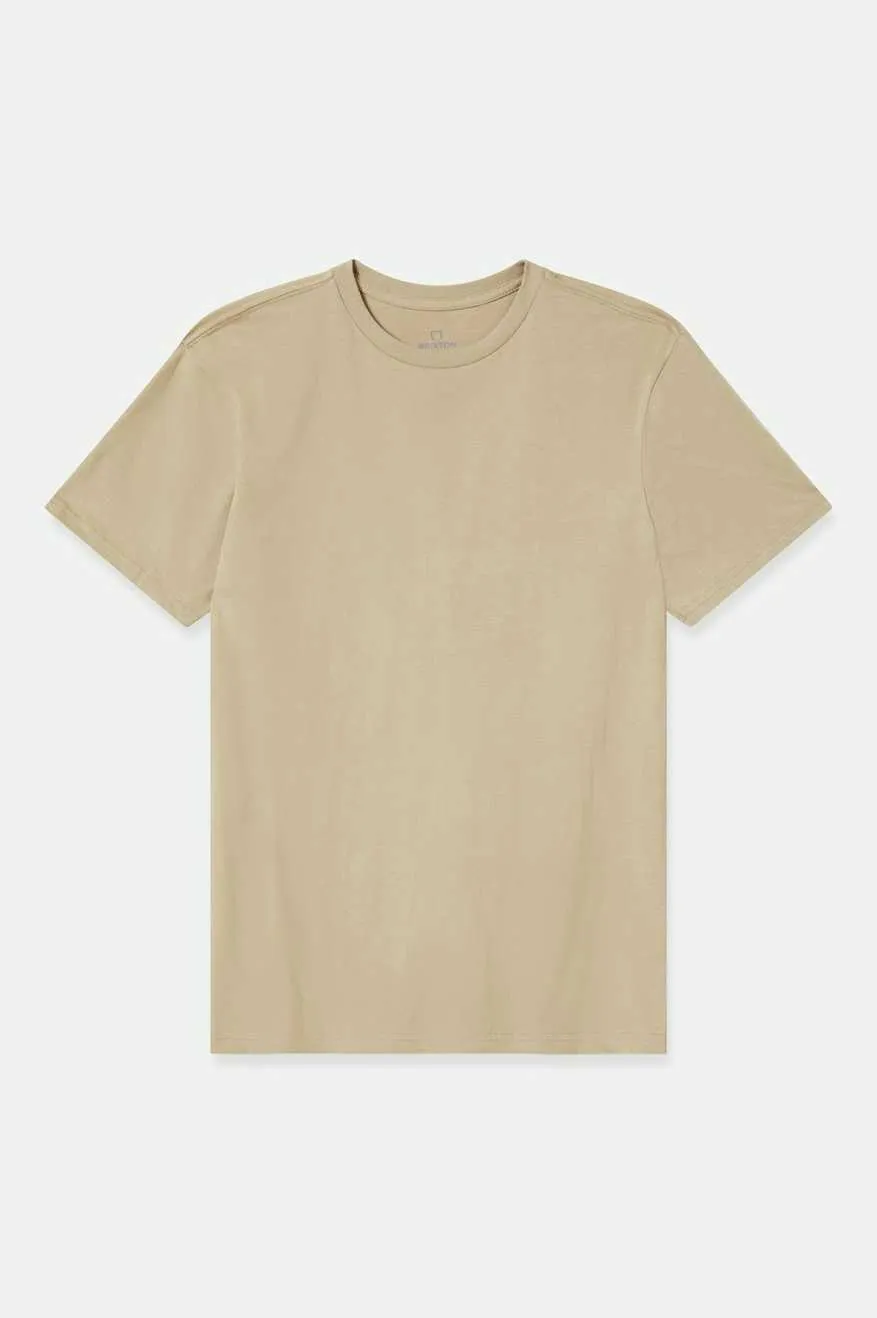 Premium Cotton S/S Tailored T-Shirt - Oatmeal Brixton