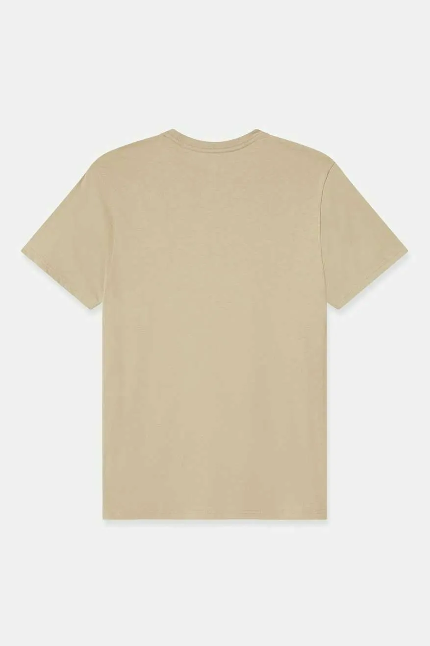 Premium Cotton S/S Tailored T-Shirt - Oatmeal Brixton
