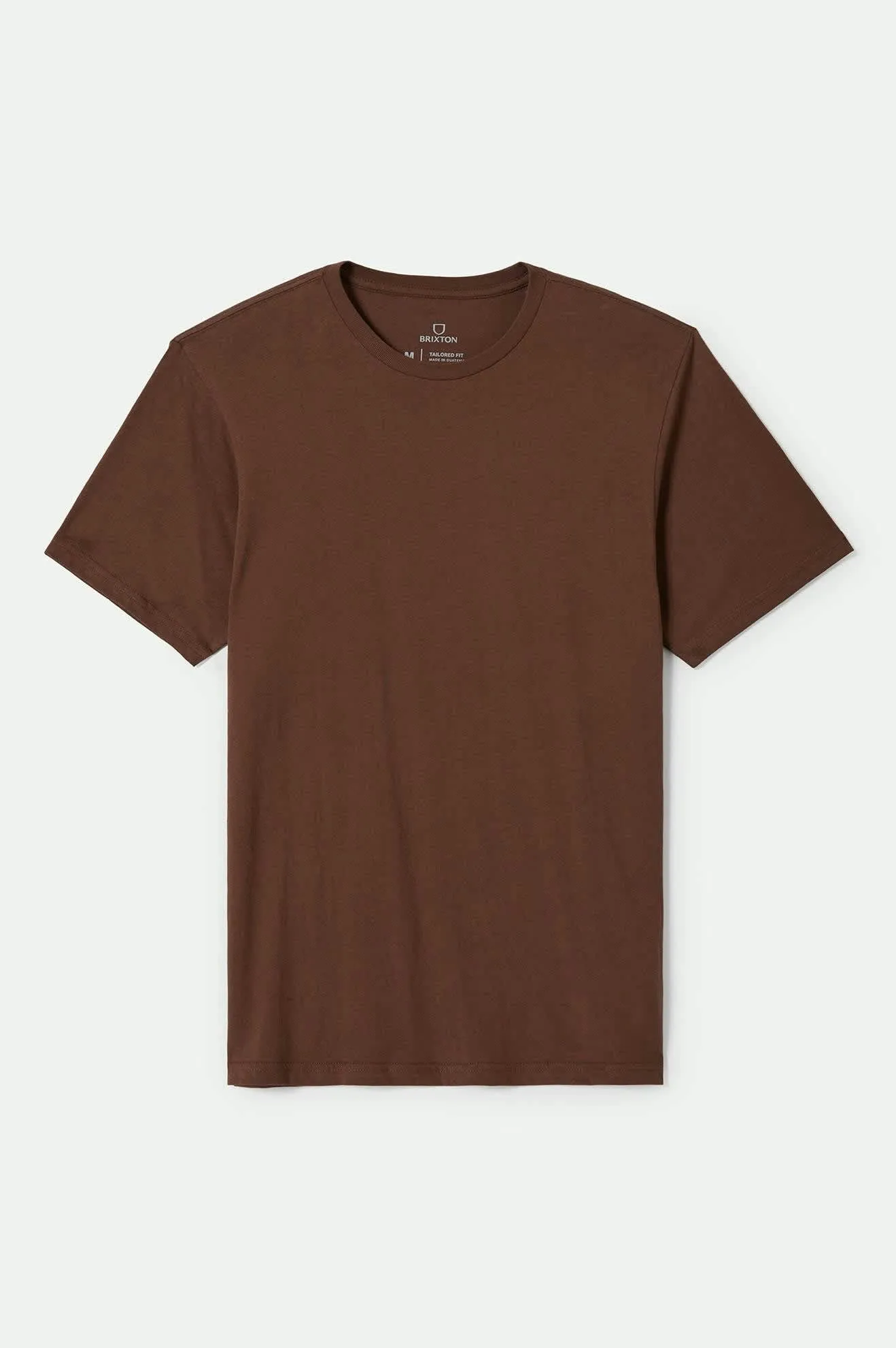 Premium Cotton S/S Tailored T-Shirt - Pinecone Brown Brixton