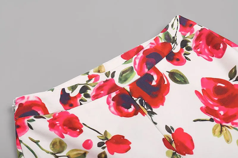 PRINTED LONG-SLEEVED SHIRT SUSPENDER TROUSERS SUIT Gloria Lanvin
