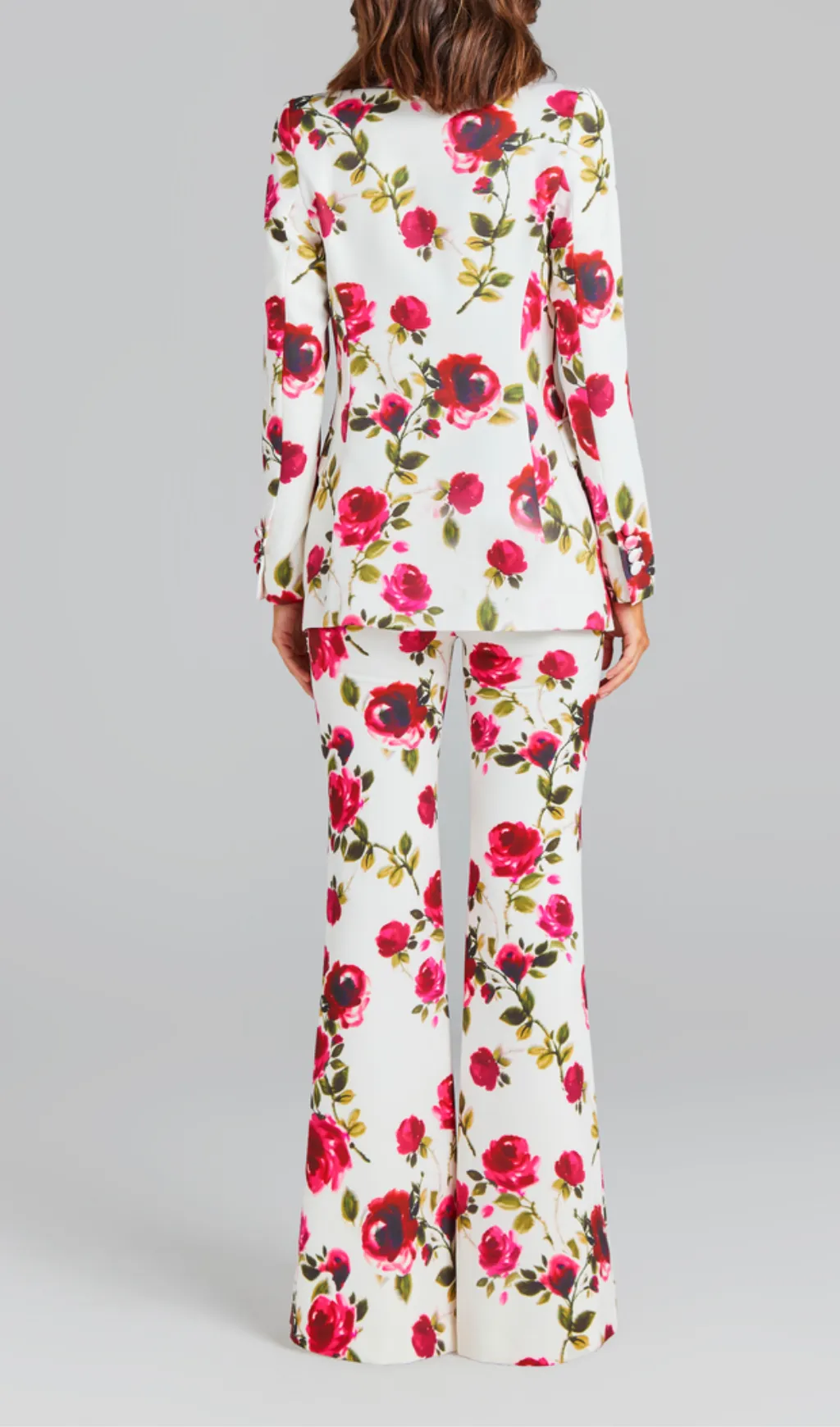 PRINTED LONG-SLEEVED SHIRT SUSPENDER TROUSERS SUIT Gloria Lanvin