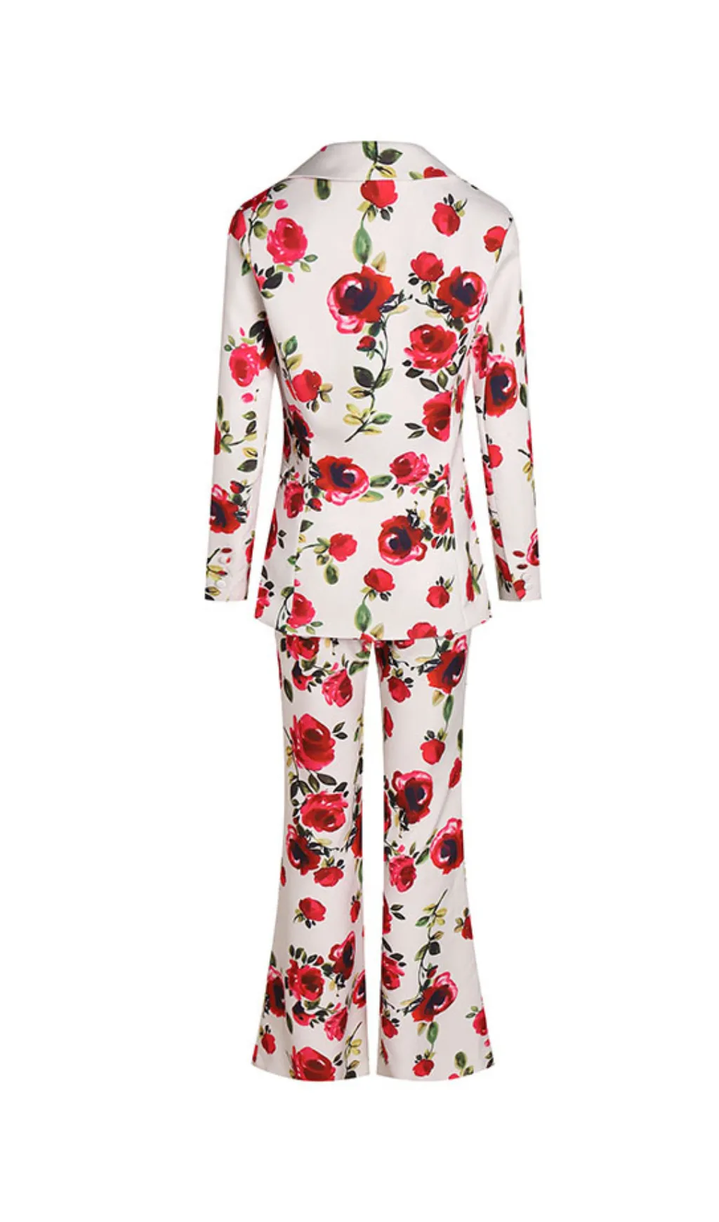 PRINTED LONG-SLEEVED SHIRT SUSPENDER TROUSERS SUIT Gloria Lanvin
