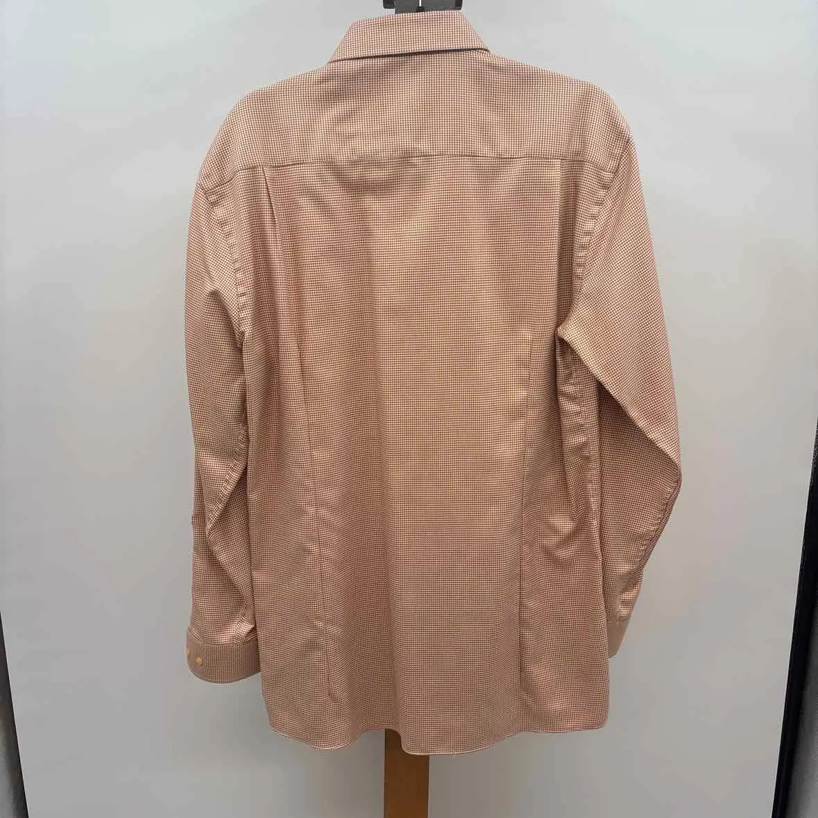 Proper Cloth Men's Size XL Pumpkin Cotton Tweed Long Sleeve Shirt
