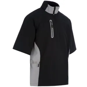 ProQuip Gents Pro Tech Short Sleeve Wind Jacket - Black/Grey