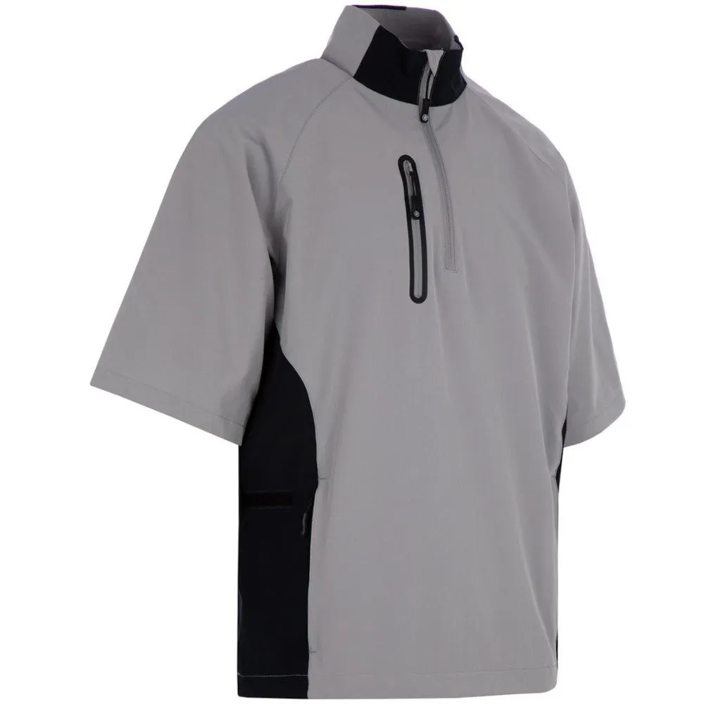 ProQuip Gents Pro Tech Short Sleeve Wind Jacket - Grey/Black