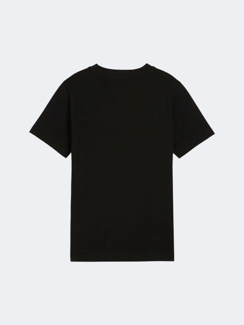 Puma Ac Milan Boys Football T-Shirt Black