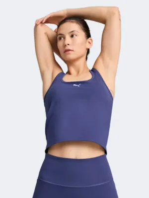 Puma Cloudspun Mesh 2-In-1 Women Training Tank Blue Crystal