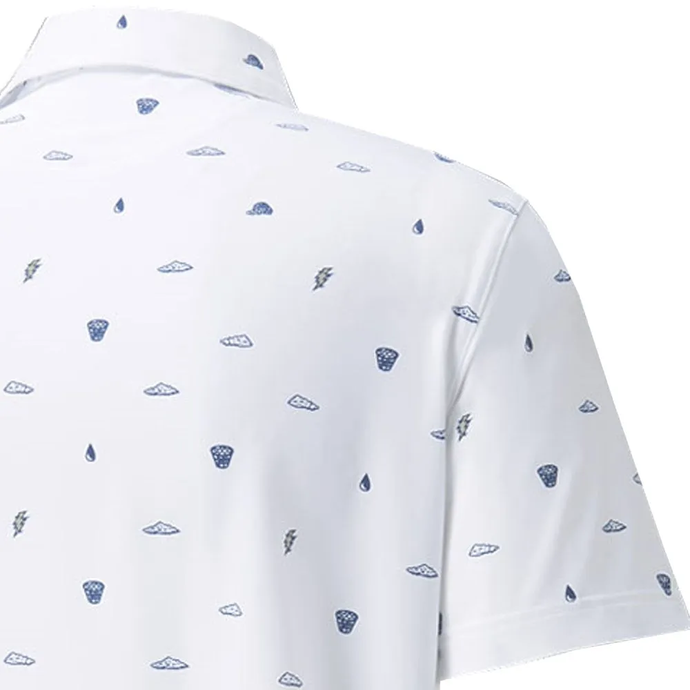 Puma MATTR Pouring Buckets Polo Shirt - Bright White/Bright Cobalt