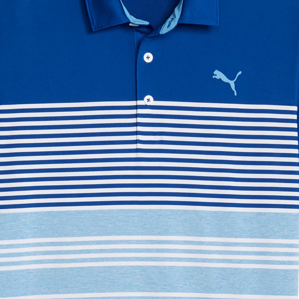 Puma MATTR Track Polo Shirt - Festive Blue/Regal Blue Heather