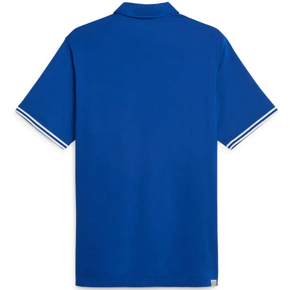 Puma MATTR Track Polo Shirt - Festive Blue/Regal Blue Heather