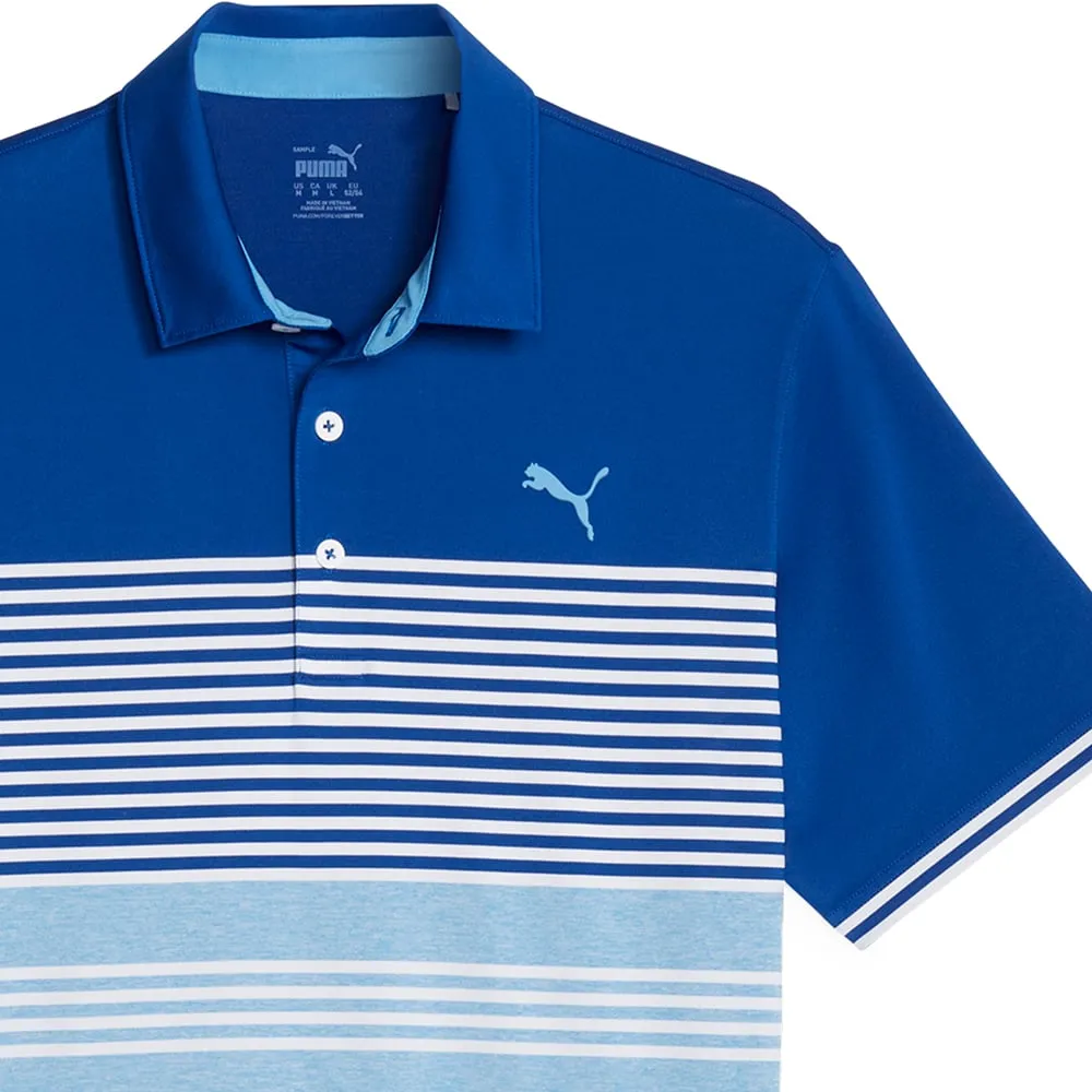 Puma MATTR Track Polo Shirt - Festive Blue/Regal Blue Heather