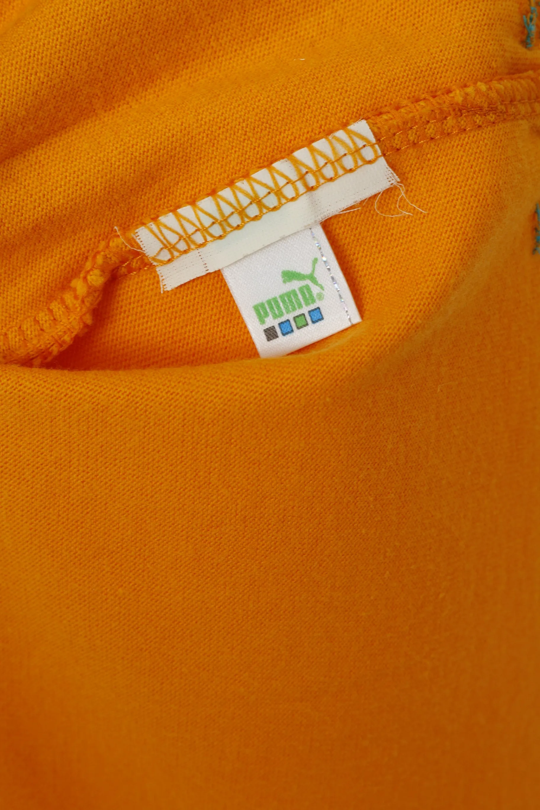 Puma Men M T- Shirt Orange Cotton Graphic Puma Fresh Since 1948 Rugby Short Sleeve Top