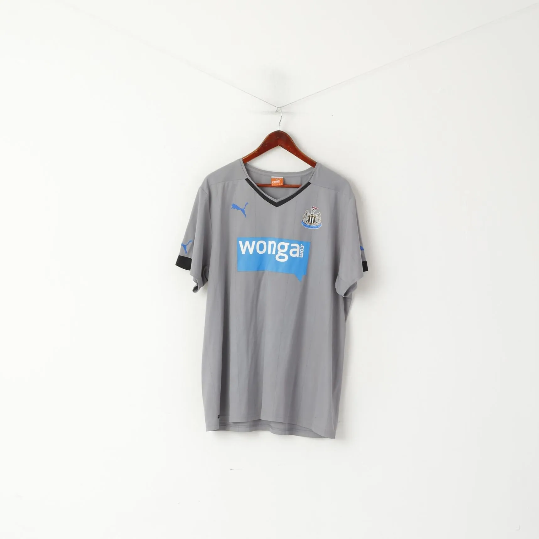 Puma NUFC Men XL Shirt Grey Newcastle United Football Club Sport Jersey Top