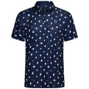 Puma Pure 2.0 Birdies Polo Shirt - Deep Navy/White Glow