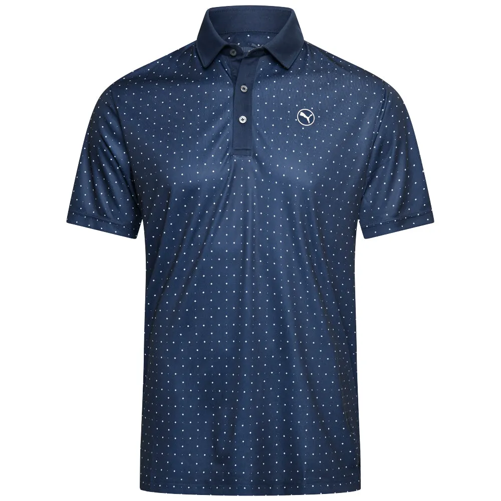 Puma Pure Geo Polo Shirt - Deep Navy/White Glow
