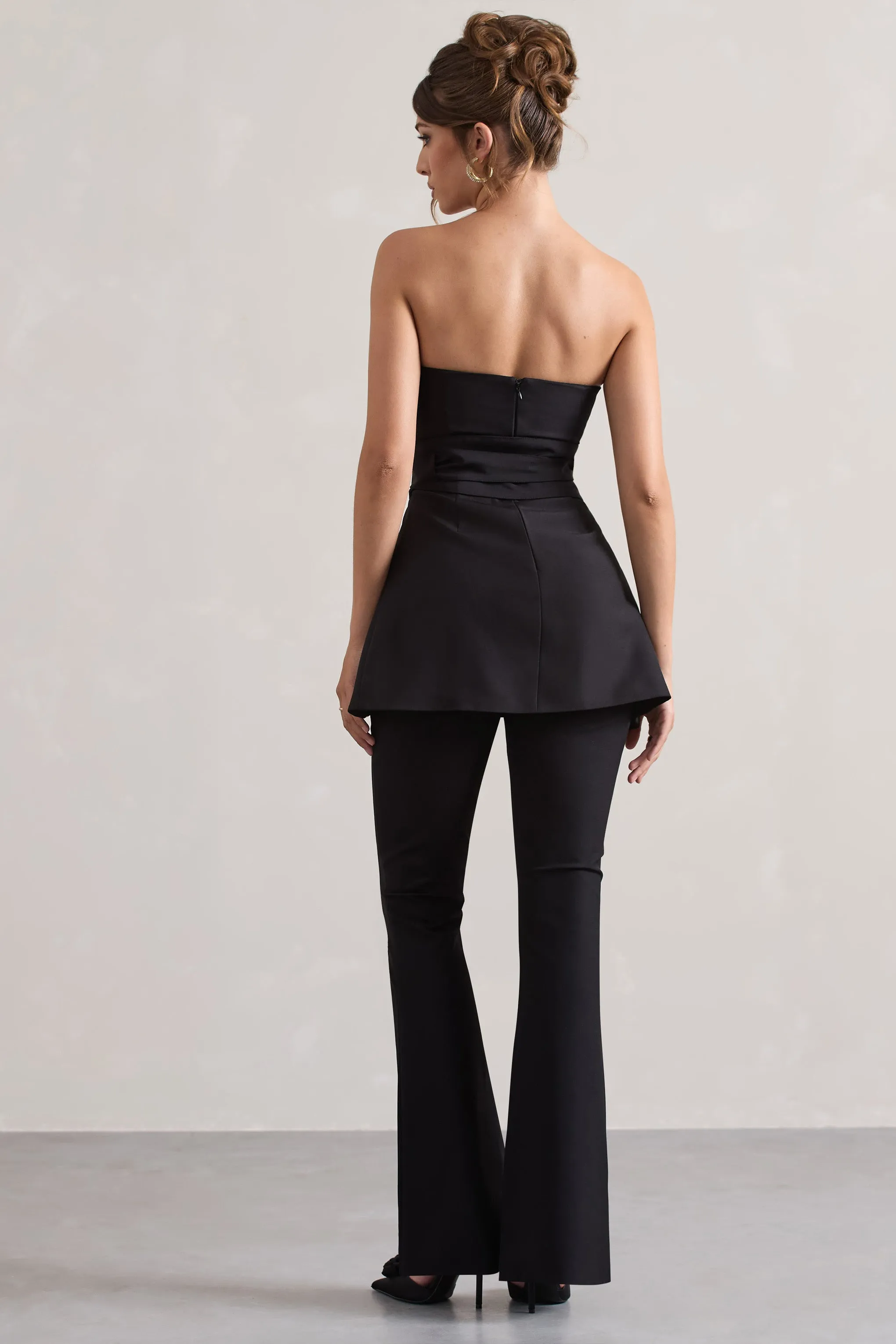 Purpose | Black Flared-Leg Trousers Club L London