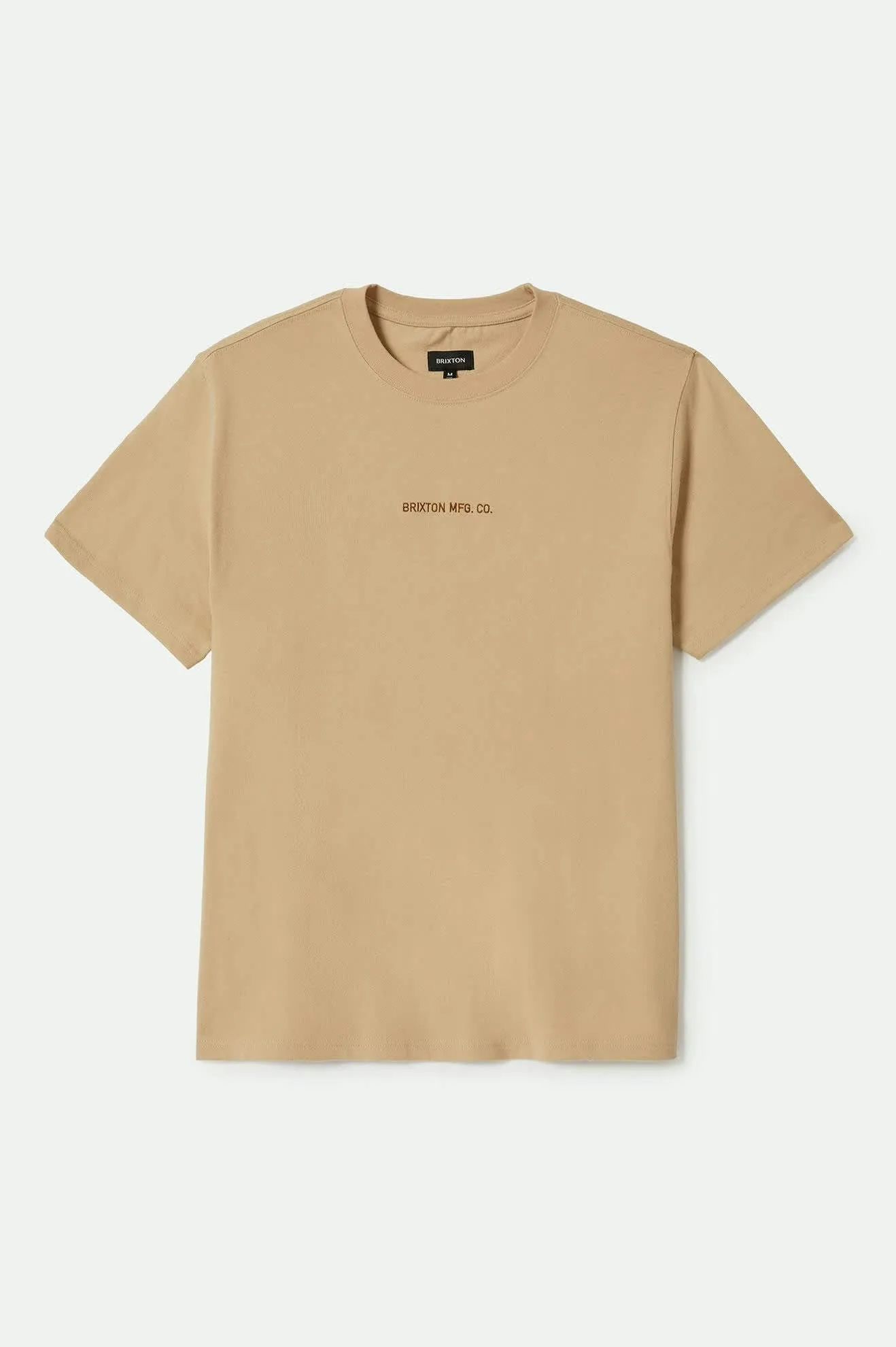 Quality Embroidered Heavyweight S/S Standard T-Shirt - Cream Classic Wash Brixton