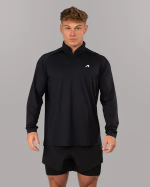 Racer Quarter Zip - Black Alphalete Athletics
