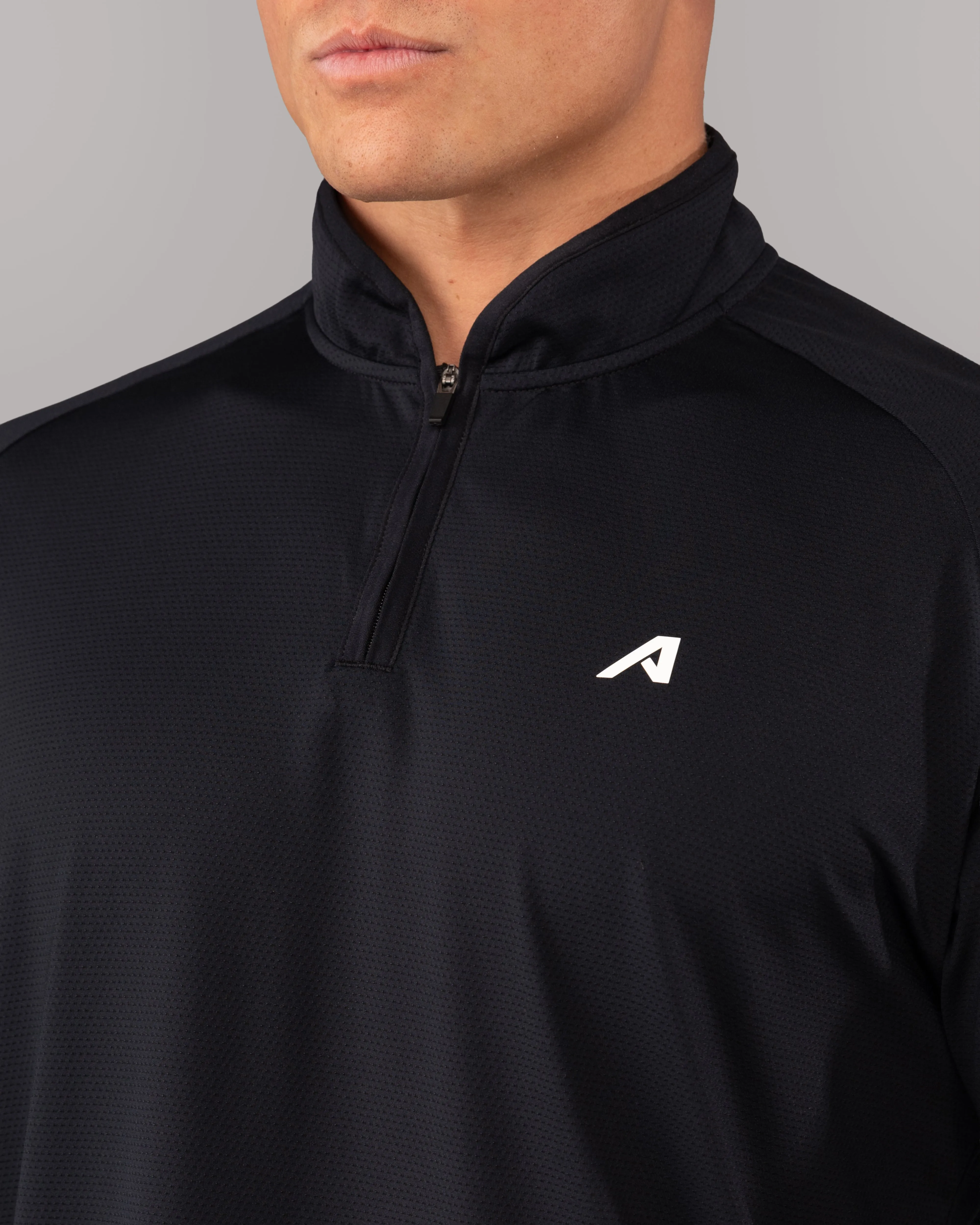 Racer Quarter Zip - Black Alphalete Athletics