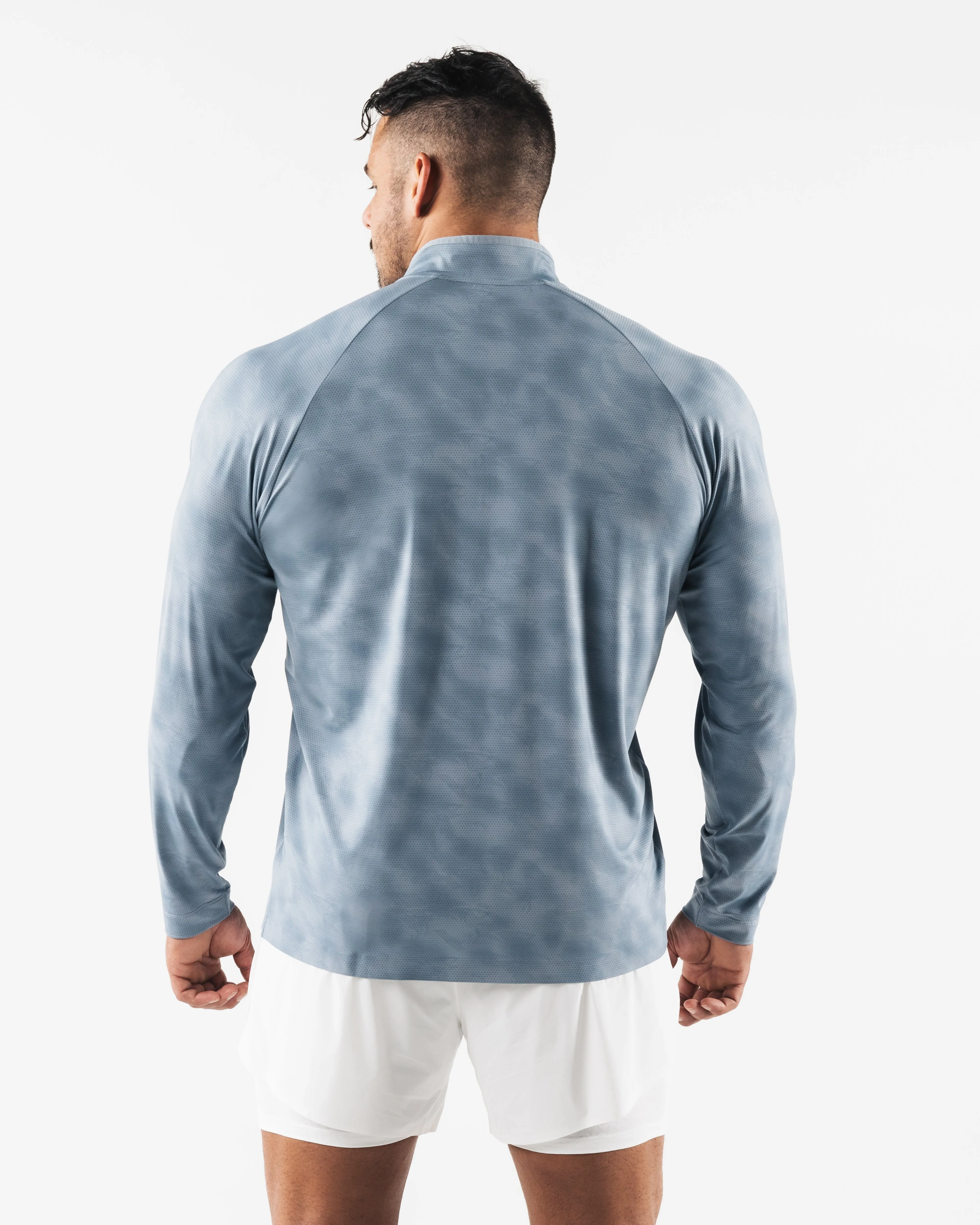 Racer Quarter Zip - Slate Print Alphalete Athletics