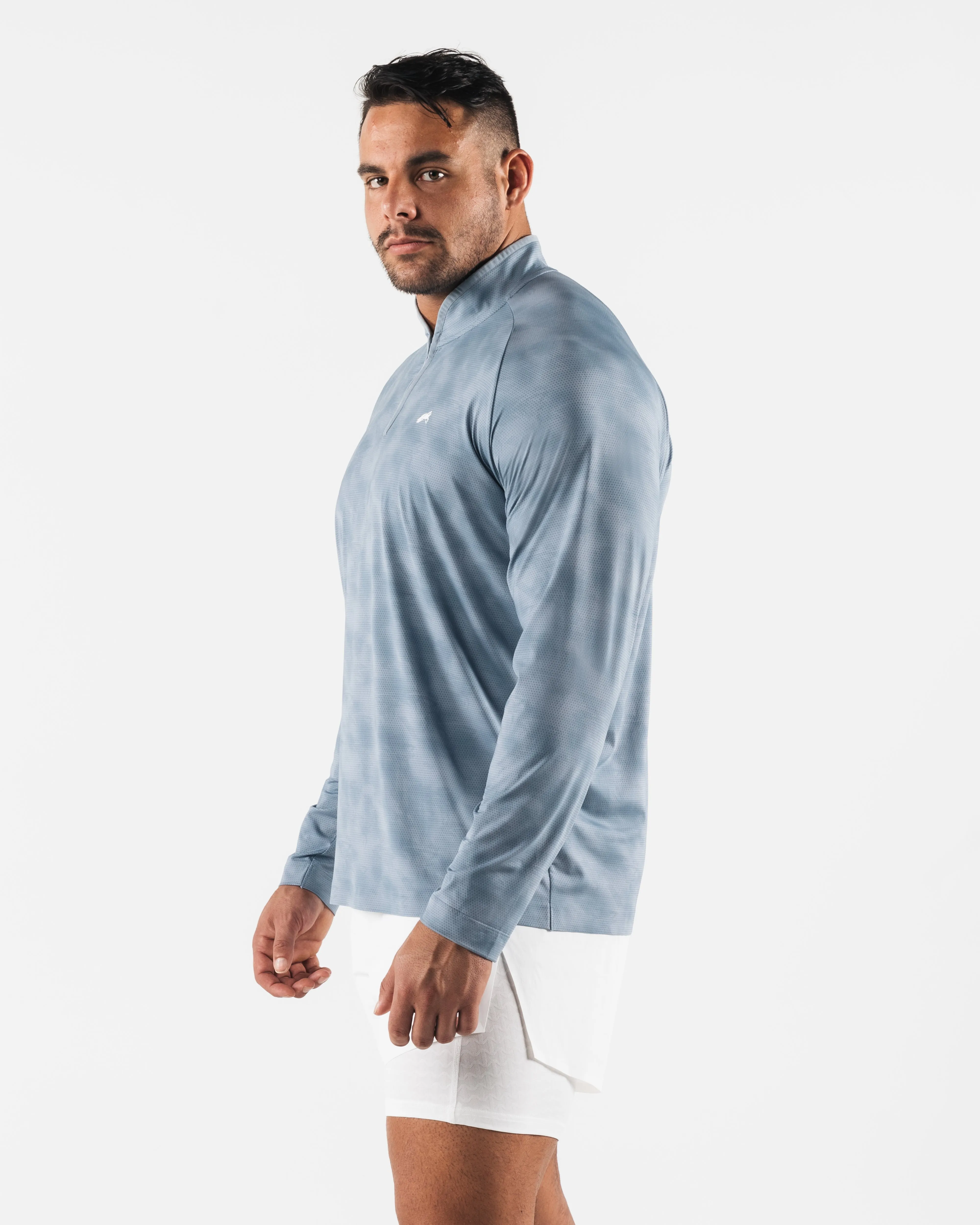 Racer Quarter Zip - Slate Print Alphalete Athletics