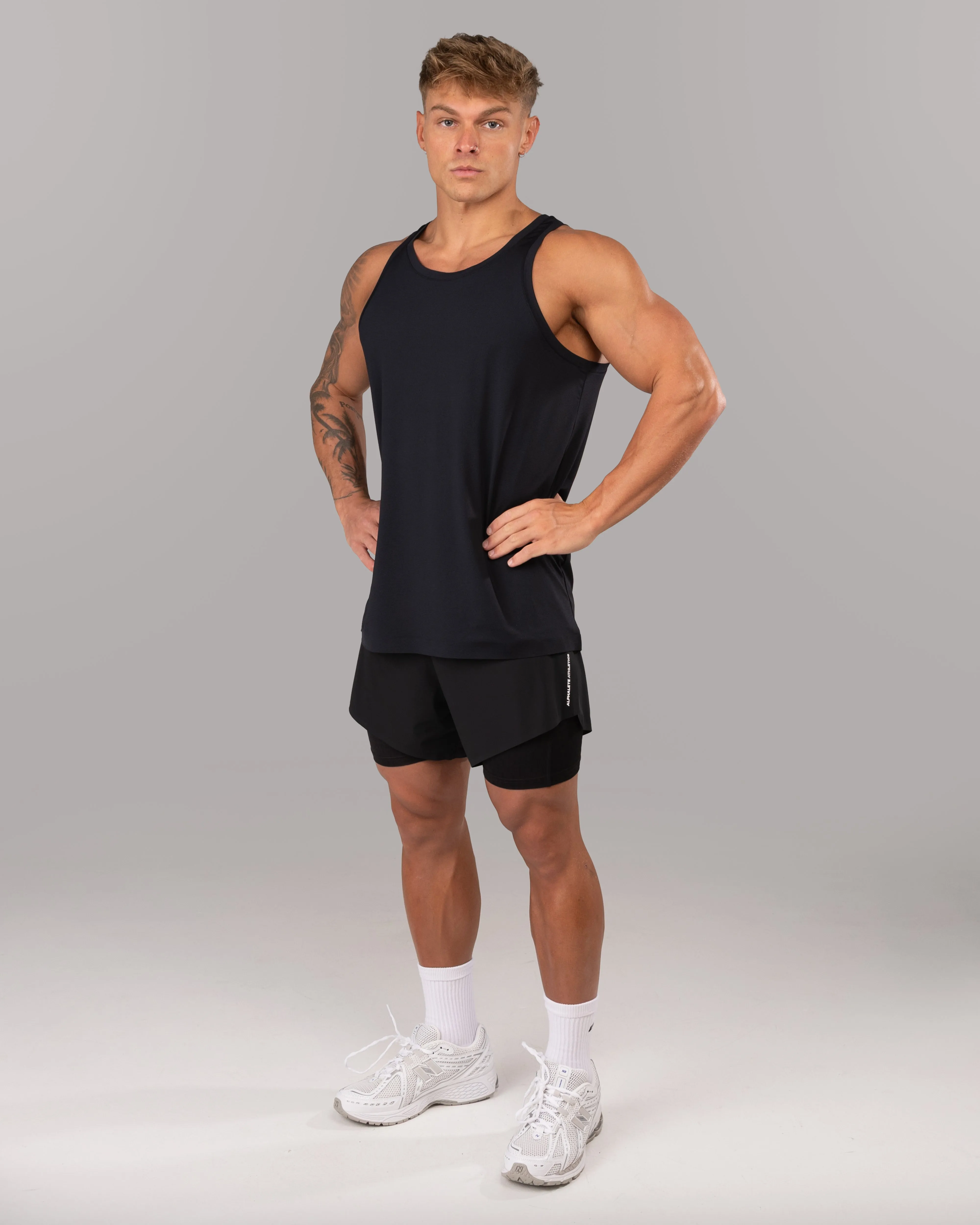 Racer Tank - Black Alphalete Athletics
