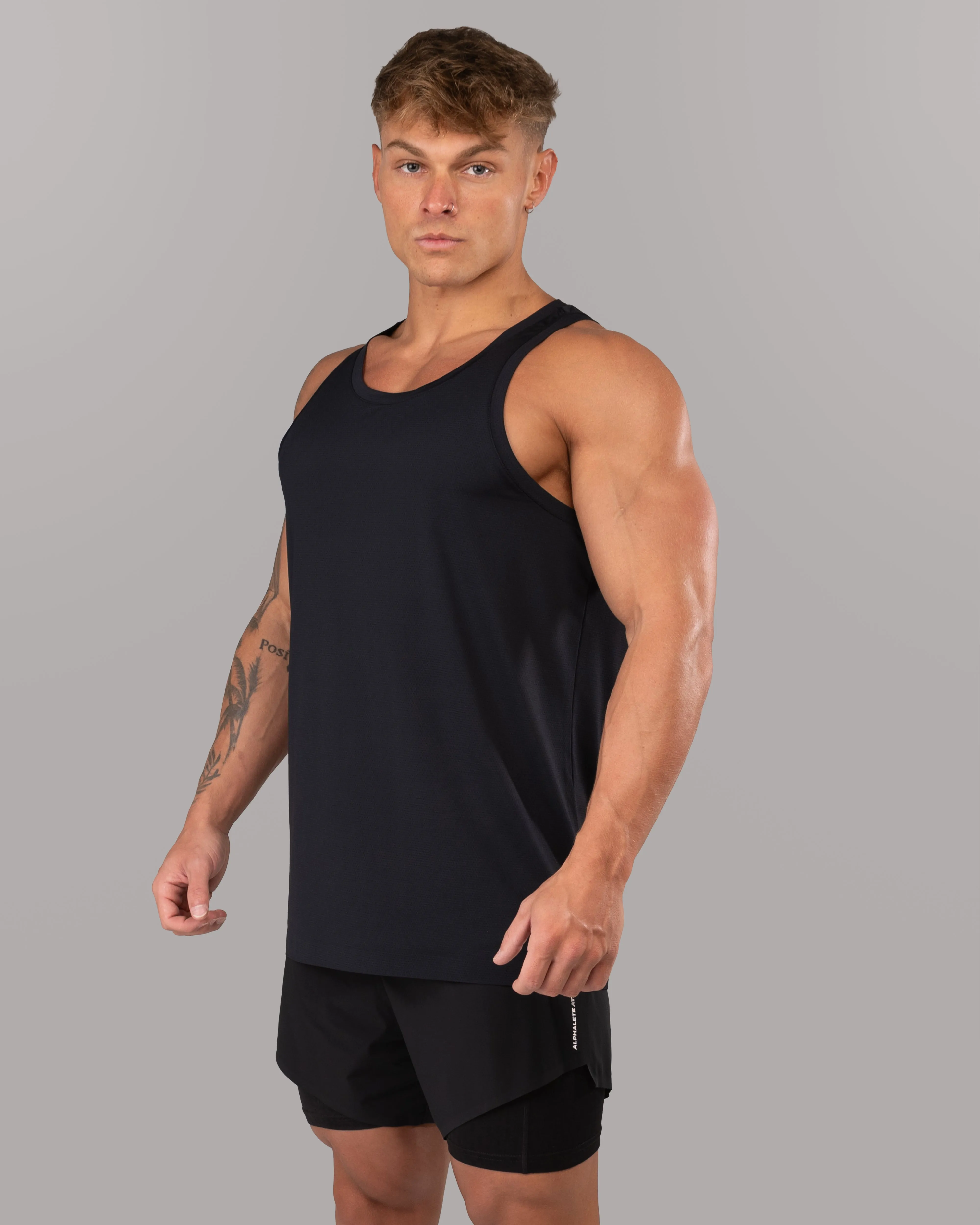 Racer Tank - Black Alphalete Athletics