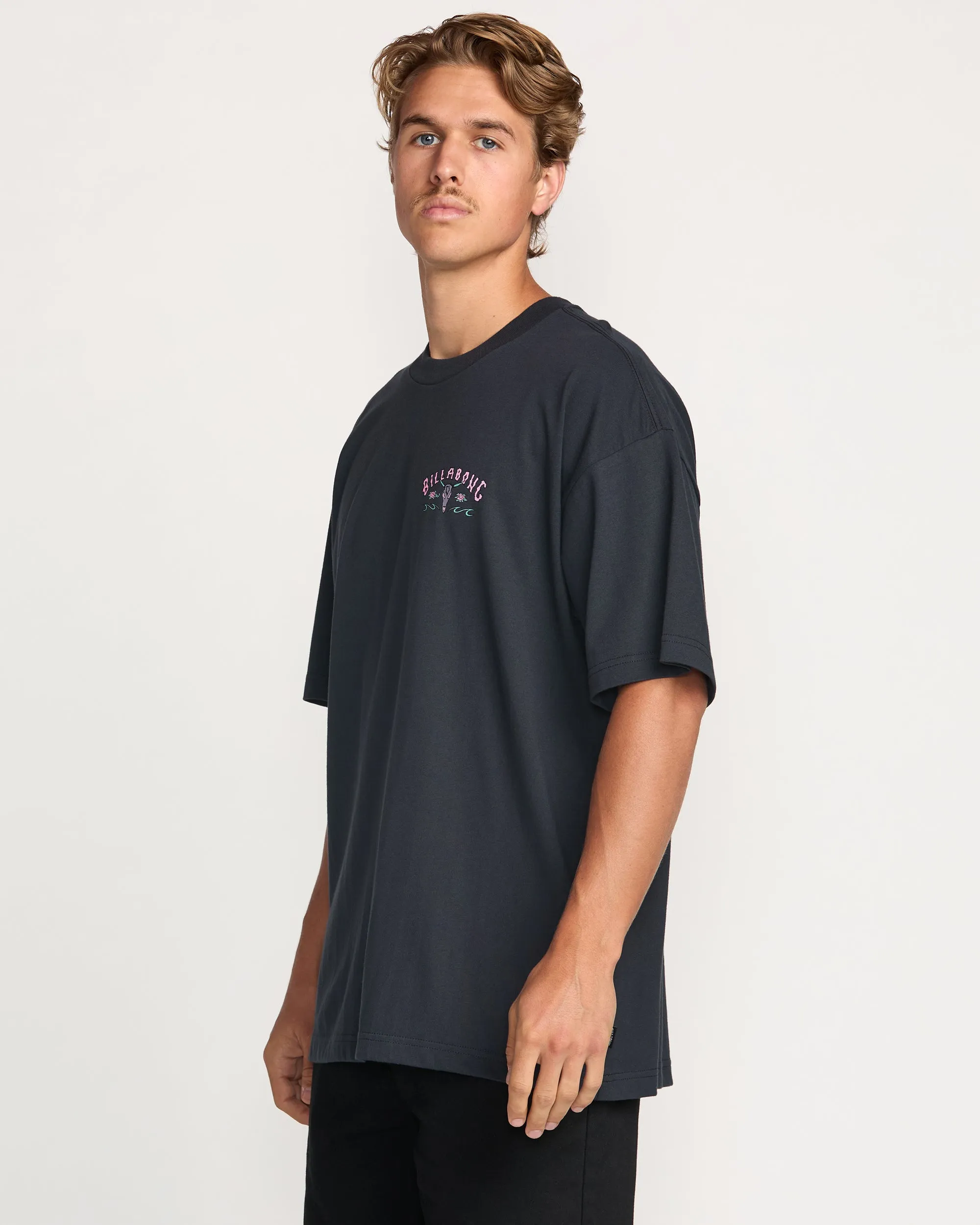 Raging Bull Regular Tee - Washed Black Billabong